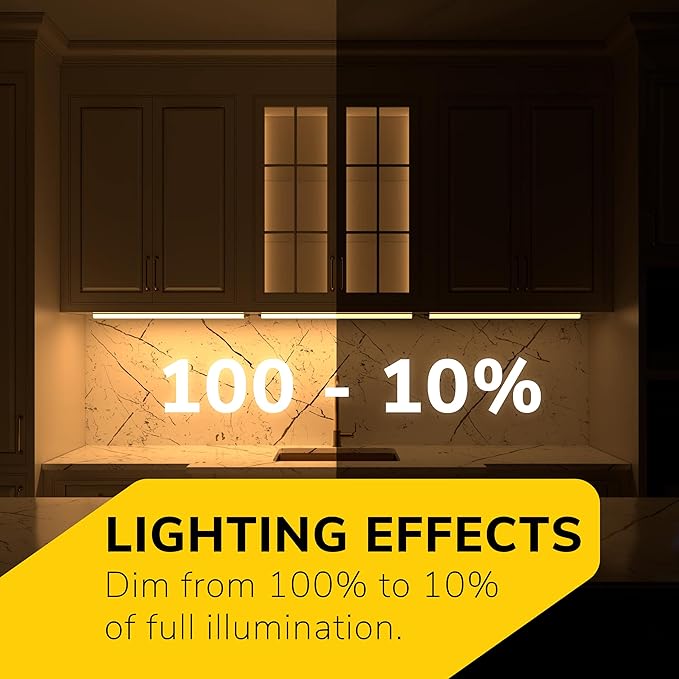 Inlight 12-inch Hardwired Only LED Under Cabinet Lighting, Soft White(3000K), Dimmable, Matte White Finished, ETL Listed, IN-0201-11-WH