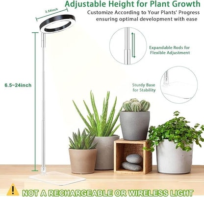 yadoker Plant Grow Light, LED Growing Light Full Spectrum for Indoor Plants,Height Adjustable, Automatic Timer, 5V Low Safe Voltage,Idea for Small Plant Ligh