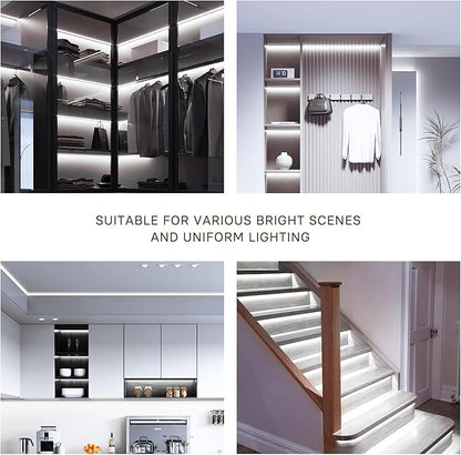 Pandery COB LED Strip,LED Strip Lights 3M/9.84ft,Touch Dimmable LED Strips,CRI90+,6000K Natural White cob led,1600LEDs,24V LED Tape Lights,Indoor for Bedroom, Kitchen, TV, Mirror,Cabinet
