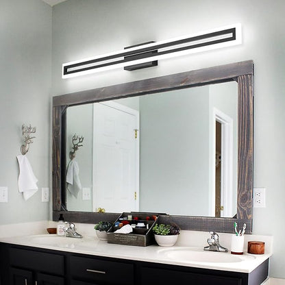 SOLFART Bathroom Light Over Mirror Bathroom Light Fixtures Vanity Lights Black Vanity Lights for Mirror Led Light Fixtures 6000K