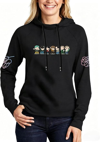 Women Korea Pop Hoodie Love Yourself Sweatshirt K-pop JJK V RM PJM IHS MYG KSJ Long Sleeve Pullover Sweater Coat