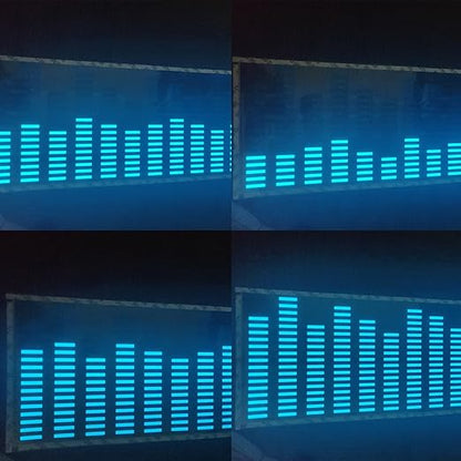 keeda Sound Music Activate Sensor Car Auto Sticker LED Light Equalizer Glow LED Light Audio Voice Rhythm Lamp (Blue, 80x19 cm)