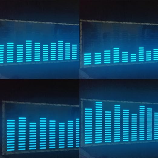 keeda Sound Music Activate Sensor Car Auto Sticker LED Light Equalizer Glow LED Light Audio Voice Rhythm Lamp (Blue, 90x10 cm)