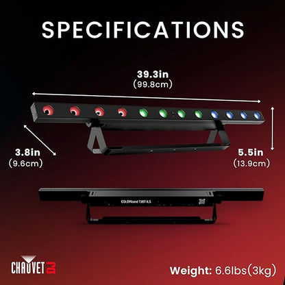 CHAUVET DJ – COLORband T3BT ILS Linear Wash Light | Full-Size RGB Wash with Bluetooth Control, ILS Instant Light Shows, D-Fi USB Wireless DMX, Three-Zone Effects, Stage and Event Lighting