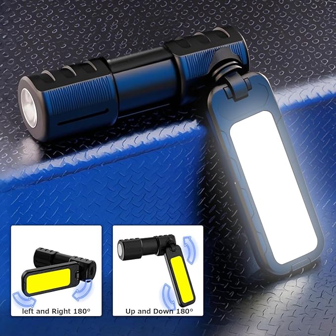 Rechargeable 5000LM Magnetic Work Light,180° Rotate Mechanic Work Light for Car Repair, BBQ,Emergency, Camping, Outdoor & Mechanics Tools