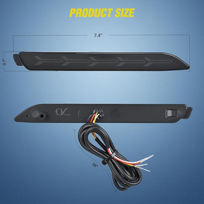 Nilight Rear Bumper Tail Light Compatible with 2006 2007 2008 2009 2010 2011 2012 2013 2014 Toyota Camry Smoke Lens LED Reflector Bumper Lamps Brake Turn Signal Sequential Flashing Driving Taillights