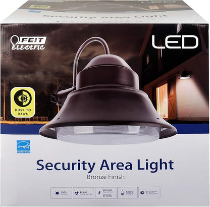 Feit Electric - 73700 350W Equivalent 50 Watt 13" LED Yard Dusk to Dawn 3500 Lumen Security Outdoor Light, 5000K Daylight