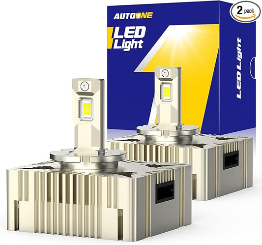 AUTOONE D5S Bulb, 60000LM LED Bulb, 3 Min Quick Install, 20 Years Lifespan, No Flicker