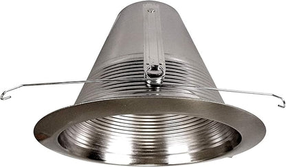NICOR Lighting 6 inch Nickel Wet Location Rated Cone Baffle Trim, Fits 6 inch Housings (17550ANKWL)