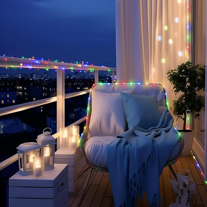24-Foot Smart USB Fairy LED Strip Lights with App & Remote Control - Color Changing, DIY, Music Sync & Timer Modes, IP20 Waterproof, Ideal for Festival/Party/Christmas Decorations/Room