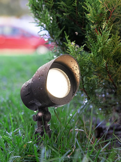 LEONLITE 12-Pack Low Voltage LED Landscape Spotlight, 5W 12V Pathway Lights Outdoor, CRI90, Aluminum Spot Lights for Garden, ETL Listed, IP65 Waterproof, 3000K Warm White, Oil Rubbed Bronze
