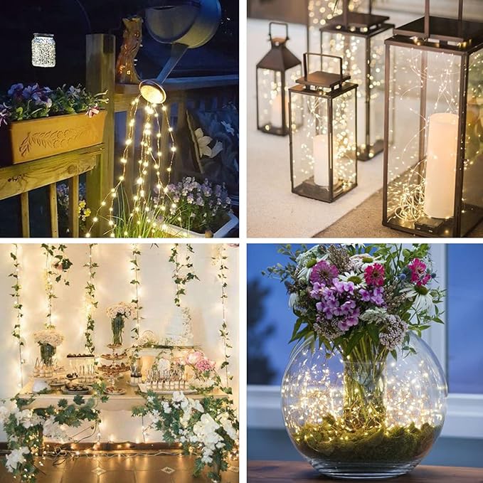 Ostwiki Warm White Fairy Lights Battery Operated, 7ft Mini Lights for Mason Jar, 12-Pack 20 Small LED String Lights for Crafts Bedroom Wedding Party Table Bottle Christmas Firefly Fairy Decoration