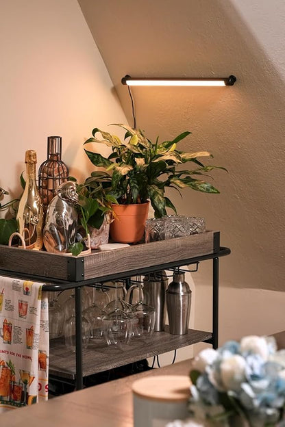Soltech Solutions Grove™ LED Grow Light - Under-Cabinet/Shelving or wall Mounted LED bar Light for Indoor houseplants and Herbs - Touch Control Power and dimming (Black)