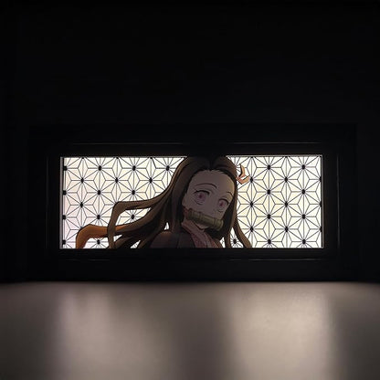 Nezuko Light Box - Demon Slayer – Anime Lamp Figure Night Light – 3D Anime Room Décor Gift for Otaku
