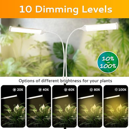 420 LED Grow Lights for Indoor Plants Full Spectrum, LED Plant Light with Stand, Adjustable Height, Plant Grow Lights with Auto 4/8/12/H Timer for Indoor Tall Plants.