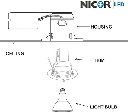 NICOR Lighting 5 inch Oil-Rubbed Bronze Recessed Baffle Trim (15511OB-OB)