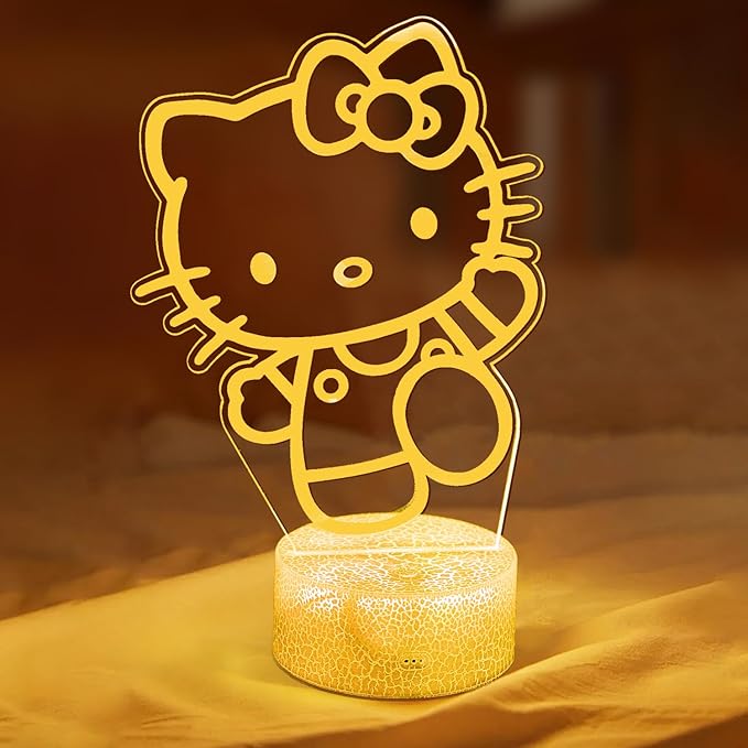 KIEAL 16 Colors Cartoon Night Light, Anime Character Change Decor Lamp with Remote, Dim, Timer, Fans Kids Gifts for Christmas Birthday Boys Girls