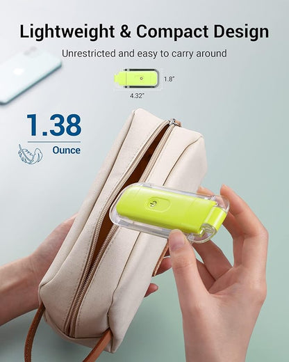 DEWENWILS USB Rechargeable Book Reading Light with Clip, LED Clip on Book Light for Reading at Night, Flexible Booklight for Kids, Warm White, Brightness Adjustable for Eye Protection (Green)