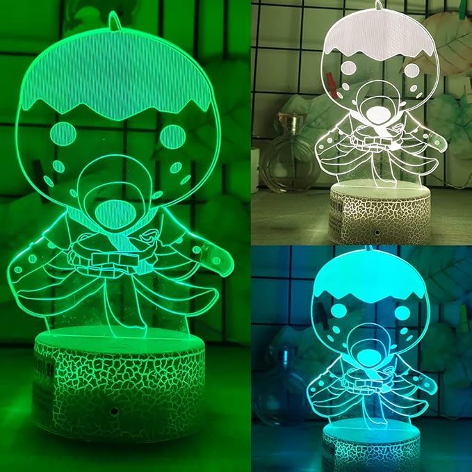 3D Night Light, 16 Color Changing Cartoon USB Desk Lamp Illusion Lighting with Remote Control for Home Decor Gift for Kids. (Zucker)