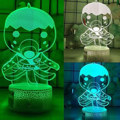 3D Night Light, 16 Color Changing Cartoon USB Desk Lamp Illusion Lighting with Remote Control for Home Decor Gift for Kids. (Zucker)