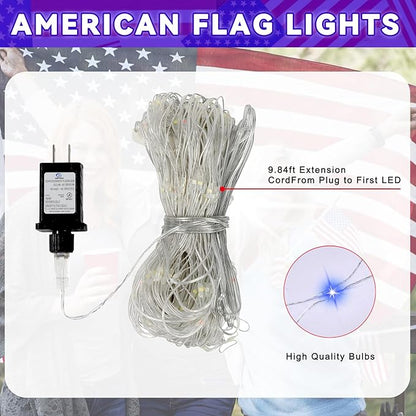 Leisure world 384 LED Texas Flag Net Lights – 6.6ft x 3.3ft, 8 Modes, Waterproof, Super Bright for 250th Anniversary, 4th of July, Christmas Party & Holiday Decorations