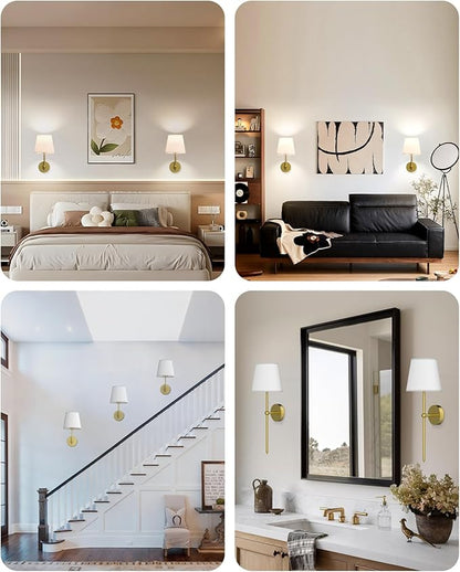 Abovizo Battery Operated Wall Sconce Set of Two, 12 Colors Wireless Wall Sconces with Remote Control, 5200mAh Rechargeable Wall Light for Bedroom Living Room Hallway
