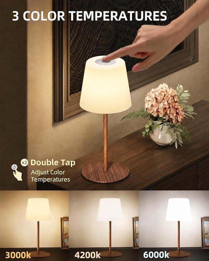 EZVALO Spa-Like Shower Lamp – IP65 Waterproof Bathroom Lamp, Rechargeable Cordless Mood Light, 3 Color Temps for Relaxing Bathroom & Bathtub Experience (1 Pack)