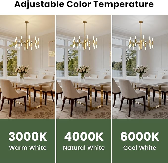 Modern Gold Chandelier 20-Light, Luxury Round Sputnik Chandeliers with Acrylic Shades, 26.7" Candle Chandelier for Dining Room, High Ceilings, Living Room, Foyer, Entryway, G9 Base