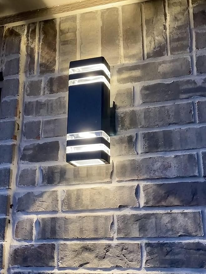 1 Pack LED Outdoor Light Fixture, Aluminum Wall Lights, IP65 Rated for Porch, Patio, Garage, Warm White 3000k