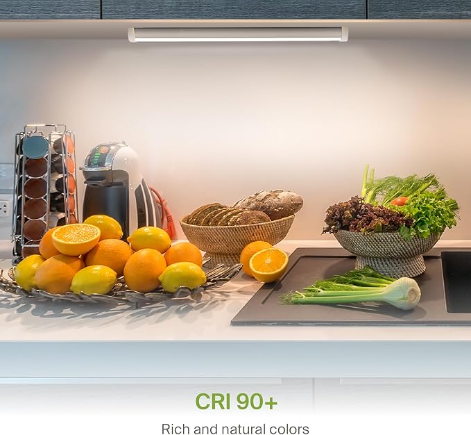 ASD Swivel LED Under Cabinet Lighting Plug in or Hardwired 12 Inch, Dimmable Under Cabinet Lights with High/Low/Off Switch, 3CCT 2700K-4000K, Linkable Under Counter Lights for Kitchen, White, ETL
