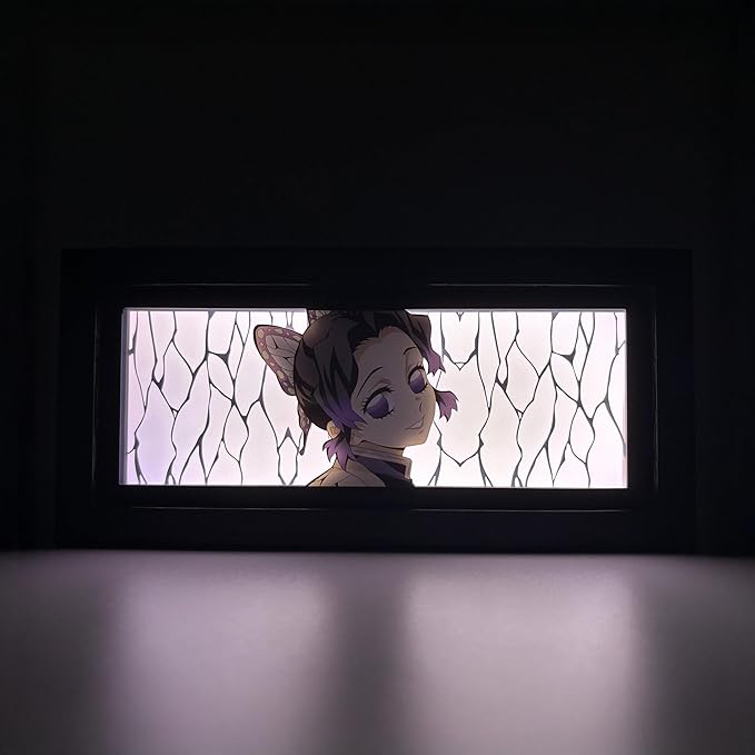 Shinobu Light Box - Demon Slayer – Anime Lamp Figure Night Light – 3D Anime Room Décor Gift for Otaku