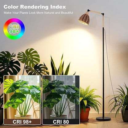 30W Grow Lights for Indoor Plants, 4000K Floor Standing Plant Lights, 70 inch Indoor Full Spectrum Plant lamp, Equipped with 24-Hour Cycle Timer, Suitable for Large and Medium-Sized Plants
