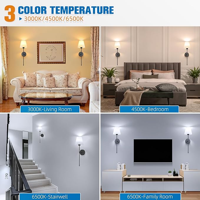 NIORSUN Battery Operated Wall Sconce Set of 2,Black Rechargeable Wall Lights with 5200mAh Dimmable Bulbs and Remote,10 Colors Wireless Wall Lamps for Bedroom Living Room Hallway Decor