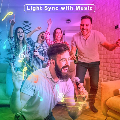 Tatazone RGBWW Bluetooth LED Strip Lights, 65.6ft Tunable White 3000K to 6500K+RGB Led Light Strips, Music Sync Color Changing Indoor LED Rope Lights for Cabinet, Bedroom,2 Roll of 32.8ft