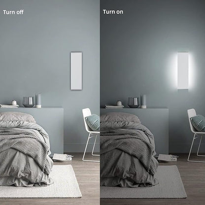 KICAAO 15.7in White Modern Wall Sconce 2-Pack,20W Indoor Vanity Light Up and Down LED Vanity Light for Bathroom Wall Lighting Fixtures Not Dimmable Not Plug (White Light 5000K-1PCS)