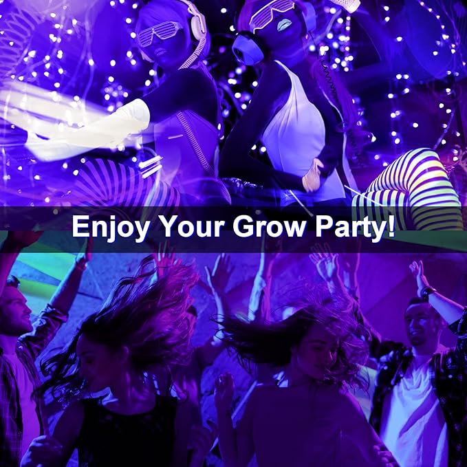 12 Pack Black Light Fairy Battery Operated UV Waterproof Silver Wire 7 Ft 20 Led Firefly Starry Moon Lights for DIY Glow Party Body Paint Halloween Decor