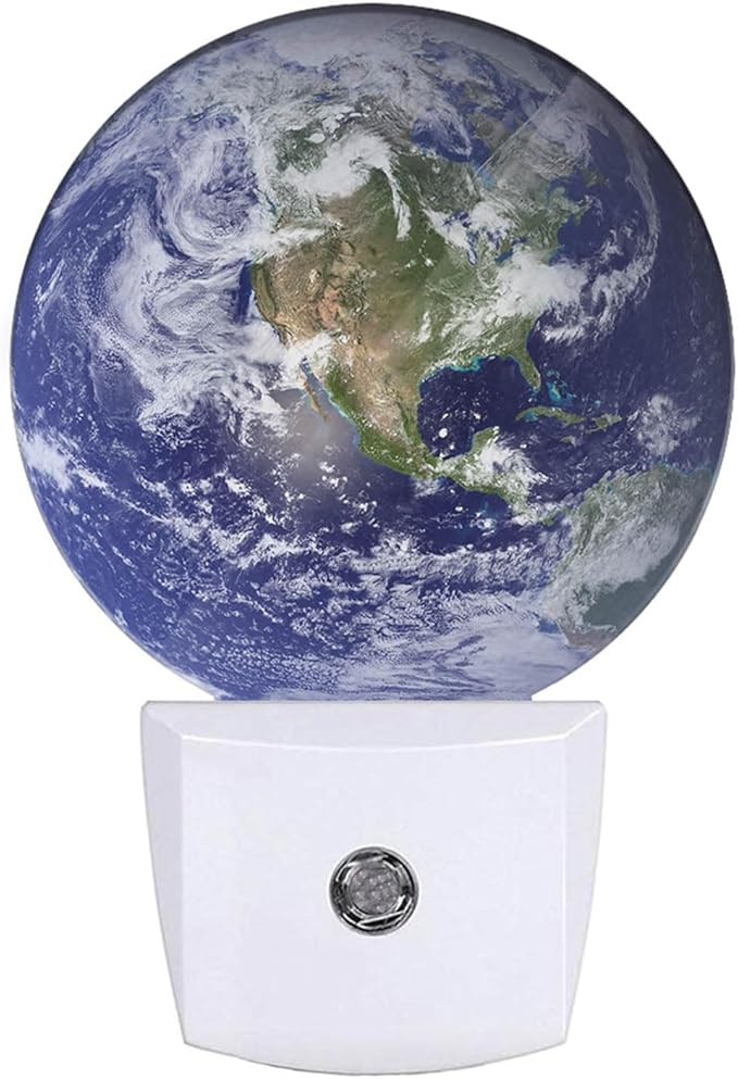 Blue Earth Planet Night Light for Boys Girls Night Lights Plug into Wall for Boys Girls, Plug-in Nightlight 0.5W LED Lighting for Stairway Hallway Bedroom