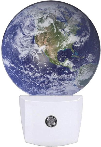 Blue Earth Planet Night Light for Boys Girls Night Lights Plug into Wall for Boys Girls, Plug-in Nightlight 0.5W LED Lighting for Stairway Hallway Bedroom