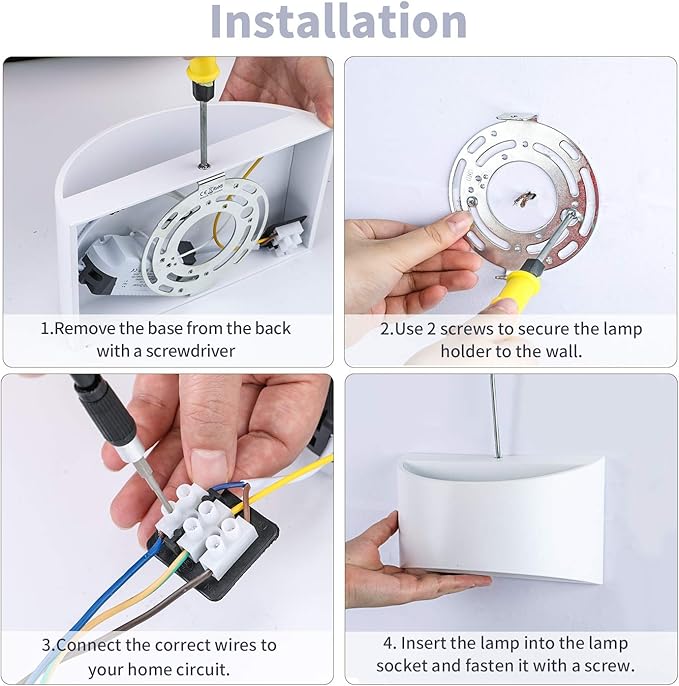 Lightess Modern LED Wall Sconce Light Dimmable 12W Up Down Wall Light for Bedroom Living Room, Warm White, Aluminum