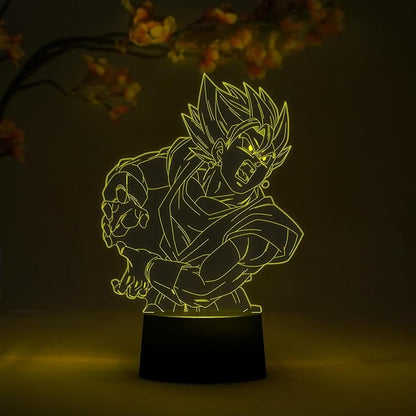 Otaku Lamps Super Saiyan God Super Saiyan Vegito Dragon Ball Super – Anime Lamp Figure Night Light, 16 Color RGB LED – Remote, 3D Anime Room Décor Gift for Otaku