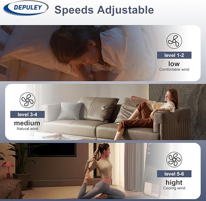 Depuley Ceiling Fans with Lights and Remote: 20" Modern Low Profile Flush Mount LED Ceiling Fan for Bedroom App Control - White Crystal Bladeless Fandelier for Living Room Kitchen Dimmable DC Motor