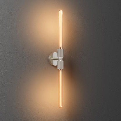 ALAMPEVER Modern Linear Wall Sconce with LED Bulb Included, Dimmable Minimalist Wall Light for Bathroom, Bedroom, Living Room & Hallway, 1 Pack
