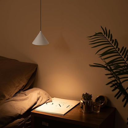 Aisilan Mini Dimmable Pendant Light Fixtures, Modern Pendant Lights Kitchen Island, 7W LED Pendant Lighting for Bedroom Bathroom Bar Dining Room Living Room, White, 3000K