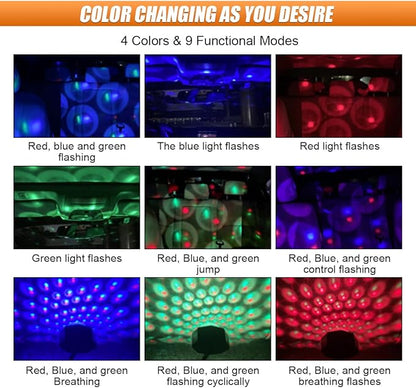 Star Projector Night Light, Portable USB LED Ambient Light - 4 Colors & 9 Modes Atmosphere Star Lights for Car, Ceiling, Bedroom, Party (1PCS)