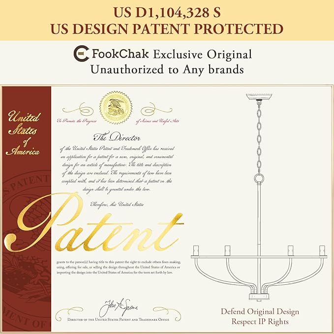Gold Chandelier, 6 Light Gold Chandelier Light Fixture for Dining Room Chandelier Candle Lighting for Entryway Kitchen Bedroom Living Room 29in Mid Century Chandeliers