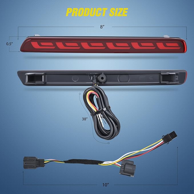 Nilight Rear Bumper Tail Light Compatible with 2023 2024 Honda CRV Red Lens LED Reflector Rear Bumper Lamps Brake Turn Signal Sequential Flashing Driving Taillights Replacement