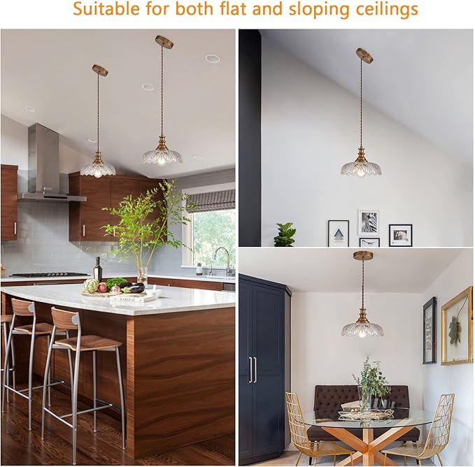 HDDFL Vintage Pendant Lights Fixture Modern Pendant Lighting Fixtures Hanging Lamp for Kitchen Island Bedroom Living Room Hallway