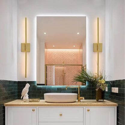 Gold Bathroom Vanity Light Fixtures - 30 inch Rotatable Modern 5CCT LED Vanity Lights for Bathroom Lighting Fixture Over Mirror Dimmable Bathroom Wall Sconce