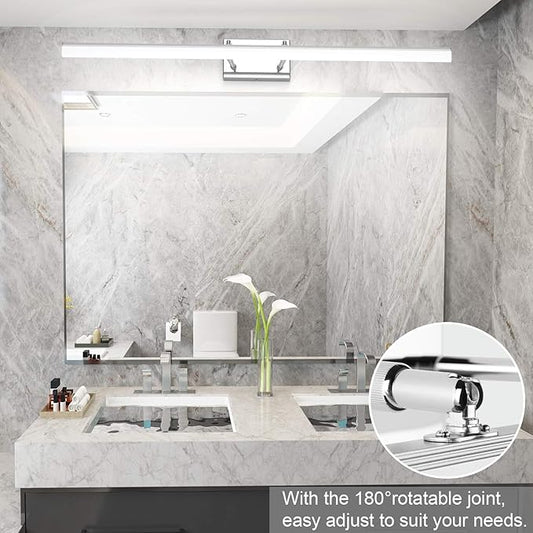 Aipsun 40 inch Modern LED Vanity Lights Adjustable Bathroom Light Fixtures Over Mirror Chrome Vanity Lighting 5500K