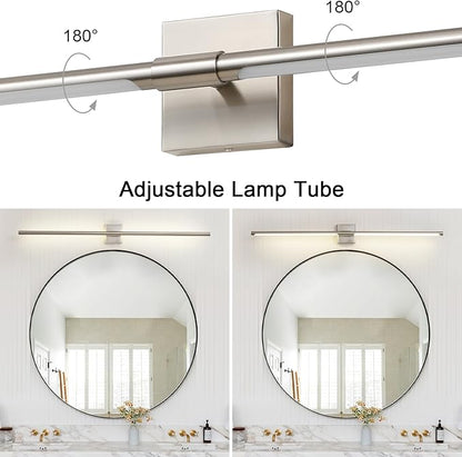 Sand Nickel 48 inch Vanity Light for Bathroom Over Mirror LED Vanity Lights Fixtures 4000K Morden Bathroom Sconce Picture Lights for Paintings (Horizontal & Vertical)